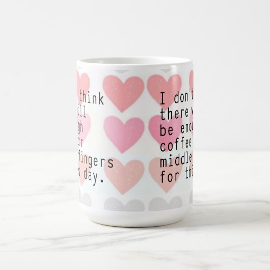 コーヒーや中指のマグが足りない コーヒーマグカップ (中央)