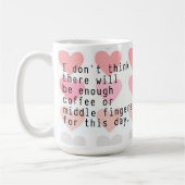 コーヒーや中指のマグが足りない コーヒーマグカップ (左)