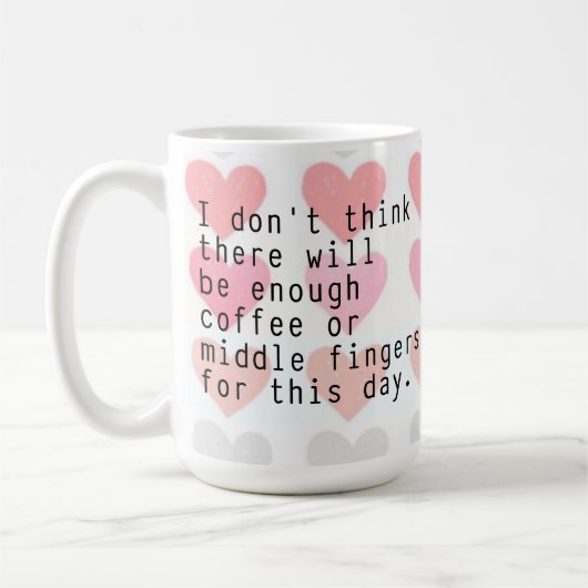 コーヒーや中指のマグが足りない コーヒーマグカップ (左)