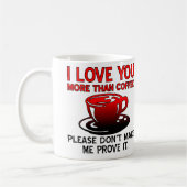 コーヒーよりあなたのことが好き Funny Mug Quotes コーヒーマグカップ (左)