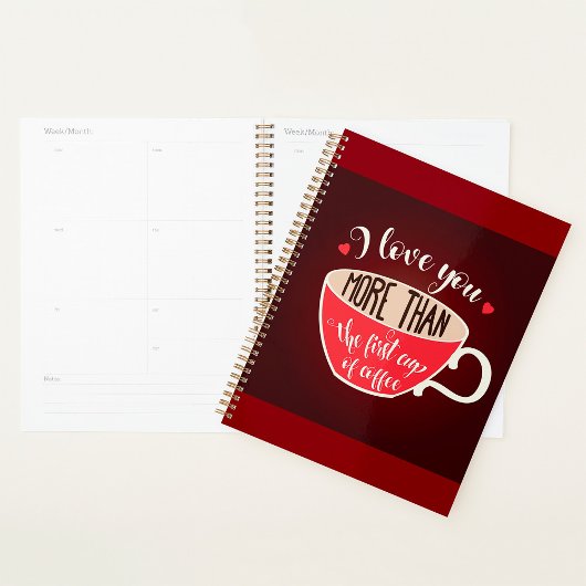 コーヒーよりもあなたが好き Funny Quote プランナー手帳