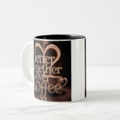 「コーヒーよりも一緒に飲むほうが良い」 ツートーンマグカップ (正面左)