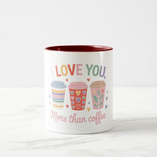 コーヒーよりも愛してる ツートーンマグカップ (中央)