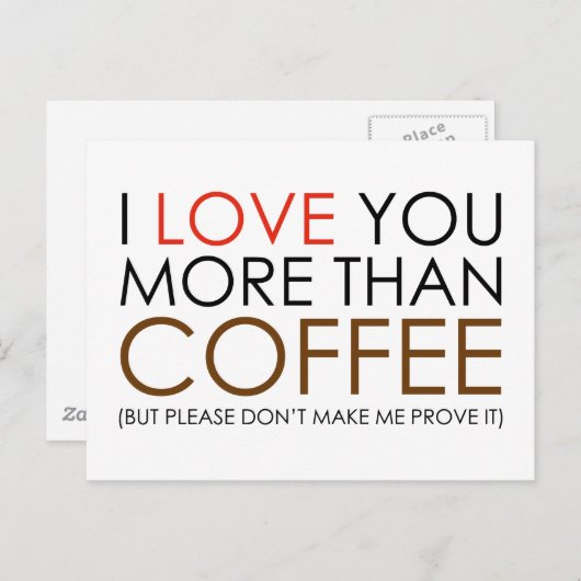 コーヒーよりも愛してる ポストカード (正面/裏面)