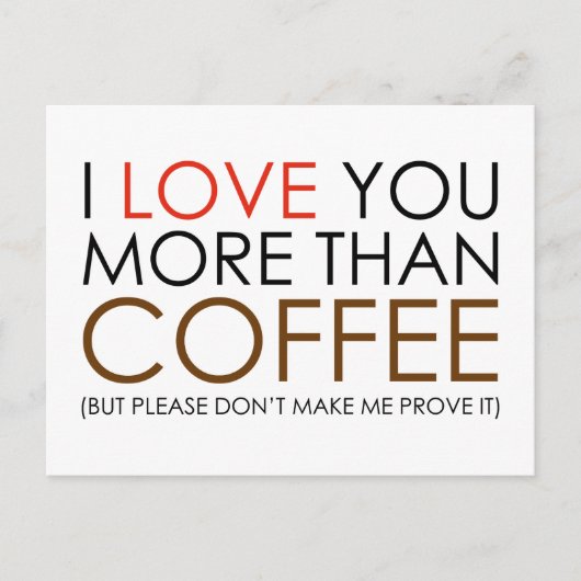 コーヒーよりも愛してる ポストカード (正面)