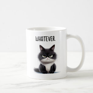 コーヒーをいっぱい飲んで不機嫌な猫 コーヒーマグカップ