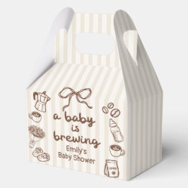 コーヒーをいれている赤ちゃん ベビーシャワーパーティーのお礼箱 フェイバーボックス