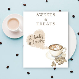 コーヒーをいれるベビーシャワー SWEETS AND TREATS ポスター