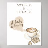 コーヒーをいれるベビーシャワー SWEETS AND TREATS ポスター (正面)