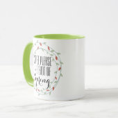 コーヒーをお願い春フローラガーランド マグカップ (正面左)