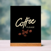 コーヒーをお願い アクリルサイン (ニュートラル)