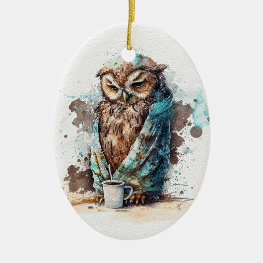 コーヒーをお願い セラミックオーナメント (正面)