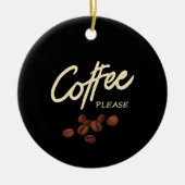 コーヒーをお願い セラミックオーナメント (正面)