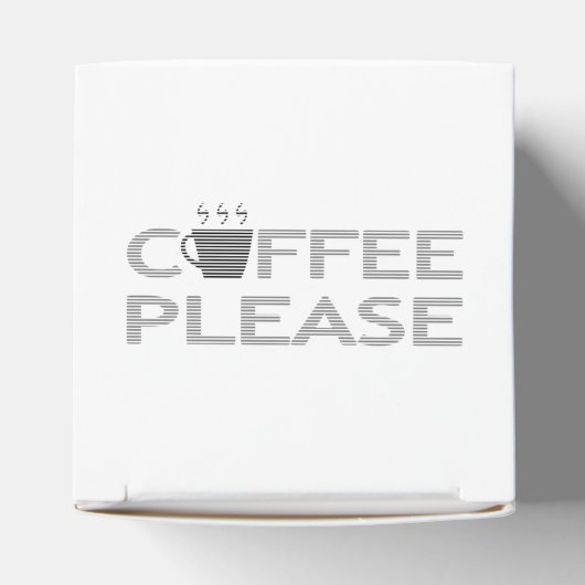 コーヒーをお願い – マグカップ – グレーと黒。 フェイバーボックス (上部)