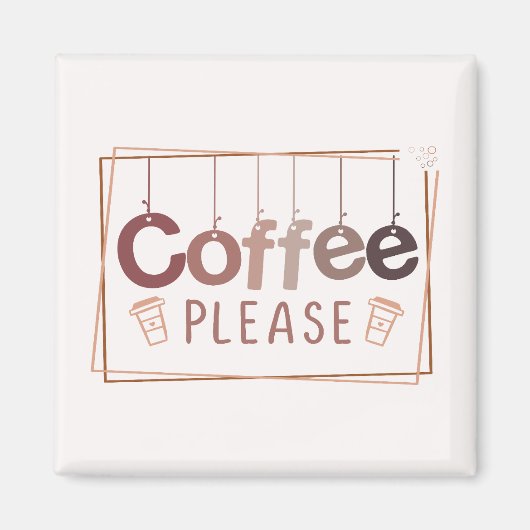 コーヒーをお願い マグネット (正面)