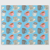 コーヒーをたっぷり飲む ラッピングペーパー (フラット)