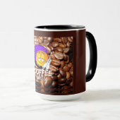 「コーヒーをどうぞ！」 絵文字おもしろいマグ マグカップ (正面右)