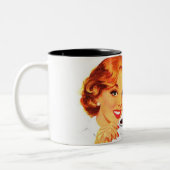 コーヒーをまだ食べていません ツートーンマグカップ (左)