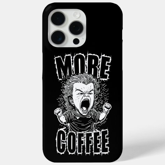 コーヒーをもっと飲む |コーヒー愛好家の引用文 Case-Mate iPhoneケース (裏面)