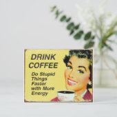 コーヒーをより早く飲む ポストカード (スタンド正面)