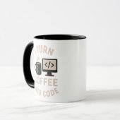コーヒーをコードに変えるなんて面白い マグカップ (正面左)