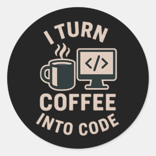 コーヒーをコードに変えるなんて面白い ラウンドシール