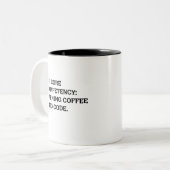 コーヒーをコードに変えるコアコンピタンス ツートーンマグカップ (正面左)