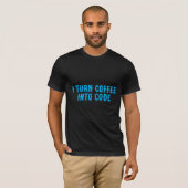 コーヒーをコードに変える Tシャツ (正面フル)