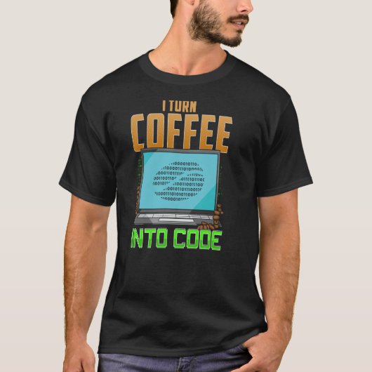 コーヒーをコード化 Tシャツ (正面)