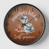 コーヒーをテーマにしたウォールクロック 壁時計 (正面)