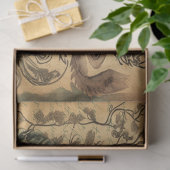 コーヒーをテーマにしたエフェメラのコラージュティッシュペーパー 薄葉紙 (ギフト)