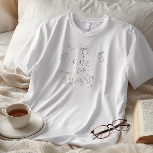 コーヒーをテーマにしたカフェべべブリューイングボウベビーシャワー トライブレンドTシャツ