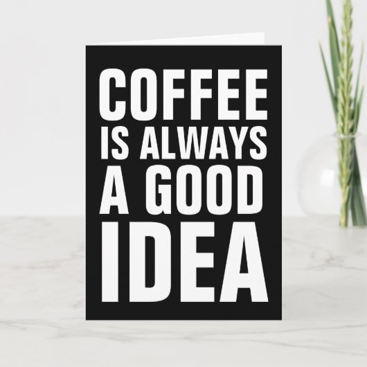 コーヒーをテーマにしたグリーティングカード、コーヒー愛好家 カード (正面)