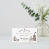 コーヒーをテーマにしたシャワーを作る愛がカードに エンクロージャーカード (スタンド正面)