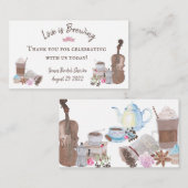 コーヒーをテーマにしたシャワーを作る愛がカードに エンクロージャーカード (正面/裏面)