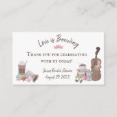 コーヒーをテーマにしたシャワーを作る愛がカードに エンクロージャーカード (正面)