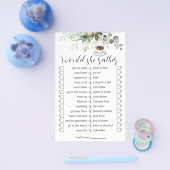 コーヒーをテーマにしたシャワーブライダルシャワーゲームカードフライヤー チラシ (シングル)