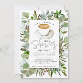 コーヒーをテーマにしたブライダルシャワーの招待状 招待状 (正面)