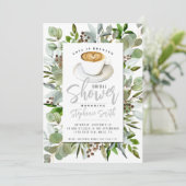 コーヒーをテーマにしたブライダルシャワーの招待状 招待状 (スタンド正面)