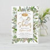 コーヒーをテーマにしたブライダルシャワーの招待状 招待状 (スタンド正面)