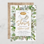 コーヒーをテーマにしたブライダルシャワーの招待状 招待状 (正面/裏面)