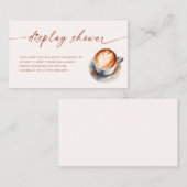 コーヒーをテーマにしたブライダルシャワーディスプレイシャワー エンクロージャーカード (正面/裏面)