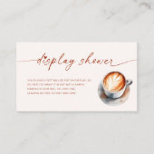 コーヒーをテーマにしたブライダルシャワーディスプレイシャワー エンクロージャーカード (正面)