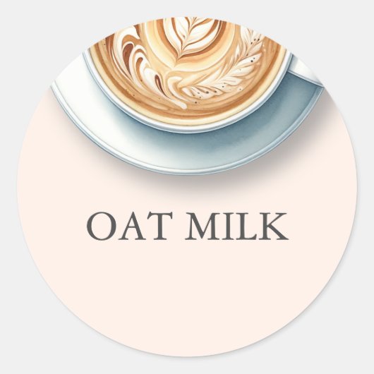 コーヒーをテーマにしたブライダルシャワーラベル ラウンドシール (正面)