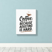 コーヒーをテーマにした一日のスタート キャンバスプリント (インサイチュ (ウッドフロア))