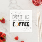 コーヒーをテーマにした紙ナプキン スタンダードカクテルナプキン (インサイチュ)