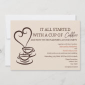 コーヒーをテーマにした結婚式招待状デザイン 招待状 (正面)