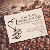 コーヒーをテーマにした結婚式招待状デザイン 招待状