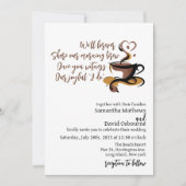 コーヒーをテーマにした結婚式招待状デザイン 招待状 (正面)