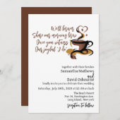 コーヒーをテーマにした結婚式招待状デザイン 招待状 (正面/裏面)